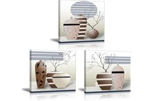 PIY PAINTING Stampe e quadri su tela, Quadro su Tela Stampa Disegno su Tela Impermeabile Elegante Pianta in Vaso Decorazioni per Camera da Letto Soggiorno Sala yoga Cucina 3x30x30cm