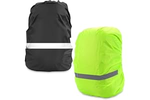 Kunoli Mochila de protección contra la lluvia, 2 unidades de mochila reflectante para la lluvia, mochila escolar, funda impermeable para camping, senderismo, protección contra la lluvia para mochila