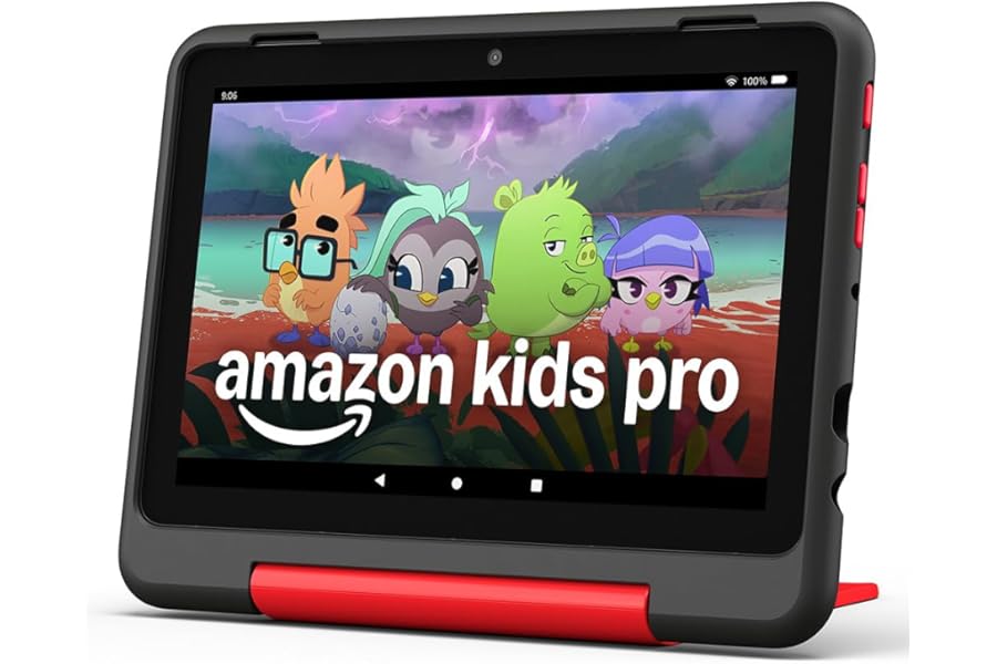 Amazon Fire HD 8 Kids Pro tablet (newest gen), ages 6–12 | 3 GB memory, includes ads-free books, games and videos that children love, 8" HD screen, parental controls, 13-hr battery, 32 GB