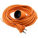 Zenitech - Power Extension 16A HO5VV-F 2x1.5mm&sup2; 3680W / 230V - Ideal for Lawnmowers and Barbecues - Resistant to Outdoor Cond