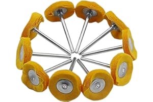 BAPAO Vektenxi 10PCS Polishing Buffing Wheel Set Cloth Little Buff Wheel for Rotary Drill Tool Dremel Polish Buffer Kit Durable and Practical