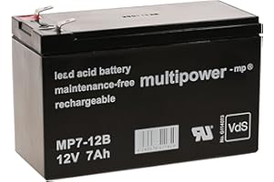 akku-net Ersatzakku (multipower) für USV APC Back-UPS ES 700 12V 7Ah (ersetzt 7,2Ah), 12V, Lead-Acid