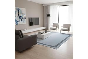 TEJIDOS EL MUNDO Alfombra vinilica de Tejido Trenzado de Alta Gama Lavable Antideslizante Alfombra Resistentes para Salon Cocina baño Pasillo - 140x200 cm., GRECA-Plata