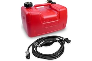 HZSIFU Portable Boat Fuel Gas Tank with Connector Fit for YAMAHA Marine Outboard Boats Kayaks Yachts Canoes Inflatables