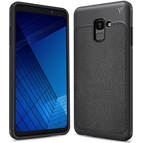 Samsung Galaxy A8 Plus 2018 Funda  Carcasa Caso Cubierta de Protecci  n de Litchi Textura TPU Silicona para Samsung Galaxy A8 Plus 2018 6 0  Smartphone  Litchi Negro