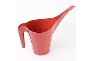 DIVCHI Small Watering Can With 1.25L Capacity Long Spout Indoor & Outdoor Water Jug Pot For House Plant Garden Flower (Red)