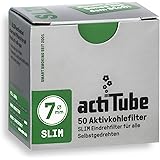 actiTube Slim Aktivkohlefilter 10 x 50 Stück - Charcoal Filters