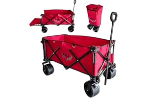 PAPILIOSHOP Bull Carrello Pieghevole con Ruote da Spiaggia per Il Trasporto Materiali Max 100kg