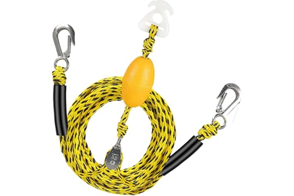 Vattenskidväska Harness, skidbåt towing rep snabbkontakt, tung towable tub, pulling tillbehör 4 riders vattensporter, perfekt för nybörjare, entusiaster och vuxna