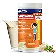 Gritzo SuperMilk Height+ (7-12y Boys), 10g Protein Powder (Creamy Vanilla, 400g) | Zero Refined Sugar, 21 Vitamins & Minerals