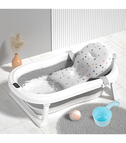 Bassin Pliable Bébé Hoement - Lavabo Portable - Matériau Sûr - 30.6x29.4cm