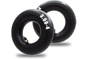 Easyhomie Lot de 2 chambres à air 3.00-4 (260 x 85 mm) avec valve incurvée TR-87, compatibles avec diverses tondeuses à gazon, brouettes, remorques de jardin, karts, chariots de golf et plus encore