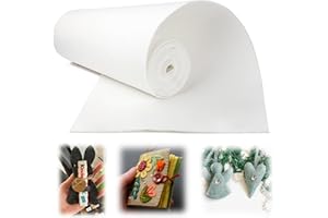 Mbsomnus Filz Meterware 30 cm×300 cm×3 mm Filzmatte Weiß Filzstoff Meterware Filzrolle Polyester Filzmatten zum Zuschneiden für DIY Bastelfilz Filzunterlage Aufbewahrungstasche Patchwork Nähen