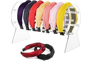 Umelee Soporte de acrílico para diadema, Organizador de joyas para adolescentes, niñas, mujeres, regalos, Estante de almacenamiento organizador desmontable para collar, pulsera, cadena, diadema