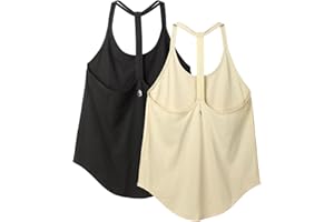 icyzone Canotta Sportiva Donna Lunga Senza Schienale,Sciolta e Traspirante Rapida Asciugatura Canotte per Palestra Allenamento Yoga