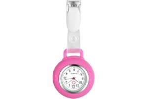 Avaner Krankenschwesteruhr Silikon Schwesternuhr mit Clip: Taschenuhr Krankenschwester Schwesteruhr Pflegeruhr Ansteckuhr FOB Analog Quarzwerk Uhr für Arzt Doktor Krankenschwester Damen Herren