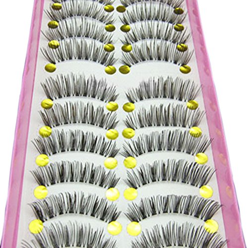 Bluelans® 10 Paar Lang Kreuz Künstliche Falsche Wimpern Weiche Dick Schwarz Eyelasches Wimpernverlängerung