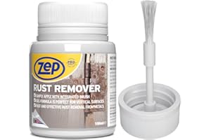 Zep Rust Remover Gel 100ml Non-Drip Formula Fast Acting Gel with Integrated Brush Eliminates Stubborn Rust on All Metal Surfaces, For Interior & Exterior Use