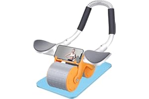 Homavit Bauchroller, Bauchtrainer, Bauchroller mit gepolsterter Kniematte, zum training der coremaster, Bauchmuskeltrainer für Reisen und Hause, für Männer und Frauen