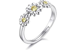Philip Jones Adjustable Triple Crystal Daisy Ring Created with Zircondia® Crystals