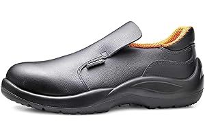 Base Protection Cloro N Scarpa Antinfortunistica, da Uomo e Donna, Nero/Arancione, Taglie