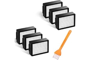 UPUPDAY 6pcs Filtri Hepa per Aspirapolvere iRobot Roomba i7 i7+ i3 i3+ i4 i4+ i6 i6+ i8 i8+ E5 E6 E7, Accessori Filtro di Ricambio per iRobot Roomba i7 i7 Plus