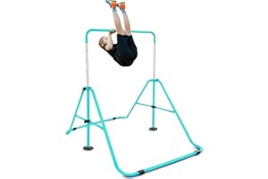 Gymmatten Gymnastic Bars for Kids with Adjustable Height，Folding Horizontal Bars with Adjustable Height,Junior Training Bar Children Folding Training Monkey Bars for Kids