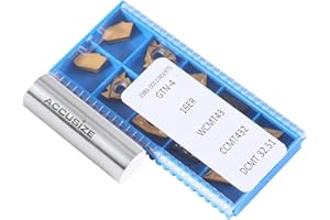 Accusize Industrial Tools 2 Pc of Each Kind of Carbide Inserts for 2988-0001, CVD Coated and Tin Coated, Total 10 Pieces, 2988-0001Inserts