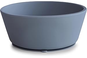 mushie Bol à Ventouse en Silicone | Design Antidérapant | Sans BPA | Accessoires pour Bébé, Jeunes Enfants Garçons et Filles | Passent au Lave-Vaisselle et au Micro-Ondes | (Tradewinds)