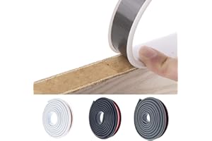 ESUFEIR 5m*18mm White U Shape TPE Rubber Furniture Edge Banding Self Adhesive,Flexible Plastic Veneer Wood Edging Tape Protector Trim for Cabinet,Cupboard,Shelf,Table,Chairs,MDF,Plinth Sealing Strip