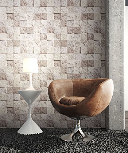 Steintapete Vliestapete Stein Beige Natur , schöne edle Tapete im Steinmauer Design , moderne 3D Optik für Wohnzimmer, Schlafzimmer oder Küche inkl. Newroom Tapezier Ratgeber mit super Tipps! - 4