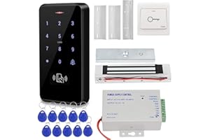 KADONGLI KDL Door Access Control System IP68 Waterproof RFID Keypad Controller, DC12V Power Supply, Electric Magnetic Lock 180 kg/350 lbs with Support Z&L Proximity 125 KHz for Home