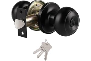 Probrico Cove Entrance Key Locker Stainless Steel Door Lock Set Exterior Door Konb Black