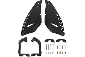 iplusmile Motorcycle Handguards in Carbon Fibre - 2pcs Handle Protection Shield for Off-Road and Dirt Bikes Hand Guards in Black Suitable for Motocross ATV Motorcycles- Black