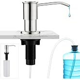 CREA Kitchen Soap Dispenser, Kitchen Detergent Dispenser, Sink Soap Dispenser with 500ml Bottle and 1m Extension Hose,Brushed