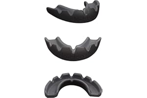 Protège-dent SLICK Dual Density professionnel lobloo pour les sports de contact comme le MMA, le hockey, le football, le rugby. Taille unique + 14 ans (Noir)