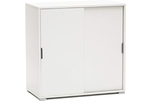 MeMi Me204BIA ante scorrevoli. Scarpiera.mobiletto . Gia' montato ,Legno, Bianco, 38x75x85 cm