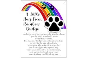 MYOSPARK Pet Memorial Pocket Hug Token Gifts Pet Memorial With Message Card Jewelry Pet Souvenir Gifts Sympathy Gifts for Loss of Dog Cat
