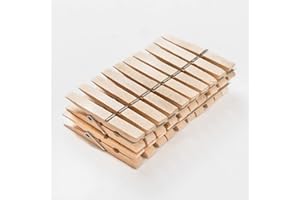 Chinchilla® Mollette da bucato, 20 pezzi, in legno di faggio certificato, Made in Germany, versatili, per appendere il bucato e per lavori fai da te, senza plastica, sostenibili e stabili