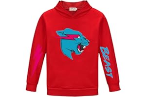 CKCKTZ Mr Beast - Sudadera con capucha para niños y niñas, sudadera de manga larga con dibujos animados, camiseta clásica