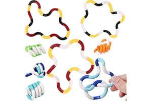 ZOCONE 7 PCS Main Tangle Toy, Jouet de Décompression Torsadé, Tangle Fidget Toy, Soulager Le Stress Tourner Librement Le Jouet Sensoriel Fidget pour Enfants et Adultes