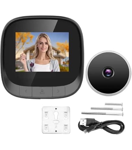 Spioncino Digitale Con Videocamera 2,4 Pollici E Wi-Fi – Angolo 90°, Memoria Integrata, Per Porte Da 14-28 Mm – Sicurezza E Antifurto