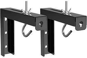 WALI Soporte Universal para proyector con Soporte en L para Colgar en Pared, extensión Ajustable de 6" con Gancho Manual, Espectro colocación de Pantalla de hasta 66lbs/30kg (PSM001-B), Negro