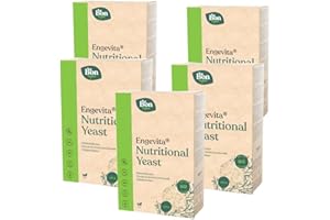 Engevita Nährhefe Flocken by Bon Vegan | Premium Nutritional Yeast Flakes 5x125g | veganer Käseersatz | mit Vitamin B12 | Vitamine des B-Komplexes und Zink | Gentechnikfrei | ohne Zusatz von Vitaminen