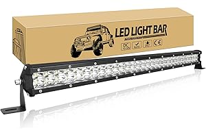 Willpower Barra Led 61cm 24 pulgadas 180W Barra de Luz LED Slim Unica Fila 12V 24V IP67 Impermeable Largo Alcance Faro Led Trabajo Focos Led 6000k para 4x4 Tractor Coche Camion Barco Offroad