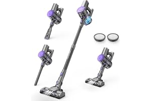 OLAYMEY Aspirapolvere Senza Fili Portatile 6 in 1, Scopa Elettrica Senza Fili Potente 25000PA, Leggero Ricaricabile Aspirapolvere Batteria da 2200mAh 40Min Autonomi peli Casa Animali Auto Briciole