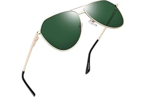 Joopin Gafas de Sol Hombre y Mujer Polarizadas de Metal Grandes Tipo Militar Clásico para Conducir Viajar Montaña Ciclismo Deporte Protección UV400