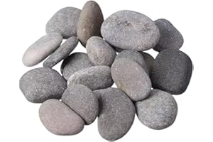 DOKRIN Galets pour bassin d'agrément 20 pierres à peindre, pierres de jardin de 1 à 3 cm, pierres plates à peindre, idéales pour les aquariums, les jardins, les loisirs créatifs