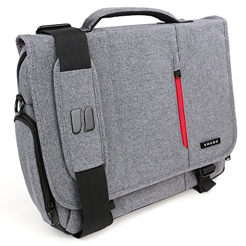 Laptoptasche, Snugg - Graue Notebooktasche - Umhängetasche für Laptops mit einer Bildschirmdiagonale von bis zu 15.6 Zoll