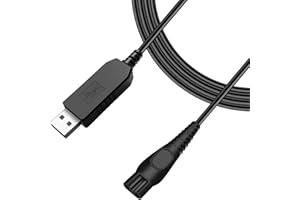 Tobfit 15 V HQ8505 kabel do ładowania do golarki Philips 3000 5000 7000 9000 Series MG7745 MG7730 MG7720 MG7710 One Blade Pro QP6510 QP6520 QP6530 QP6541 6550 QP6620 QP6650 QP6651, kabel USB do